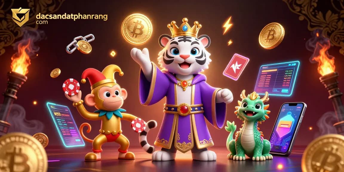 Join the action at dacsandatphanrang com with 3D tiger and monkey at the casino!