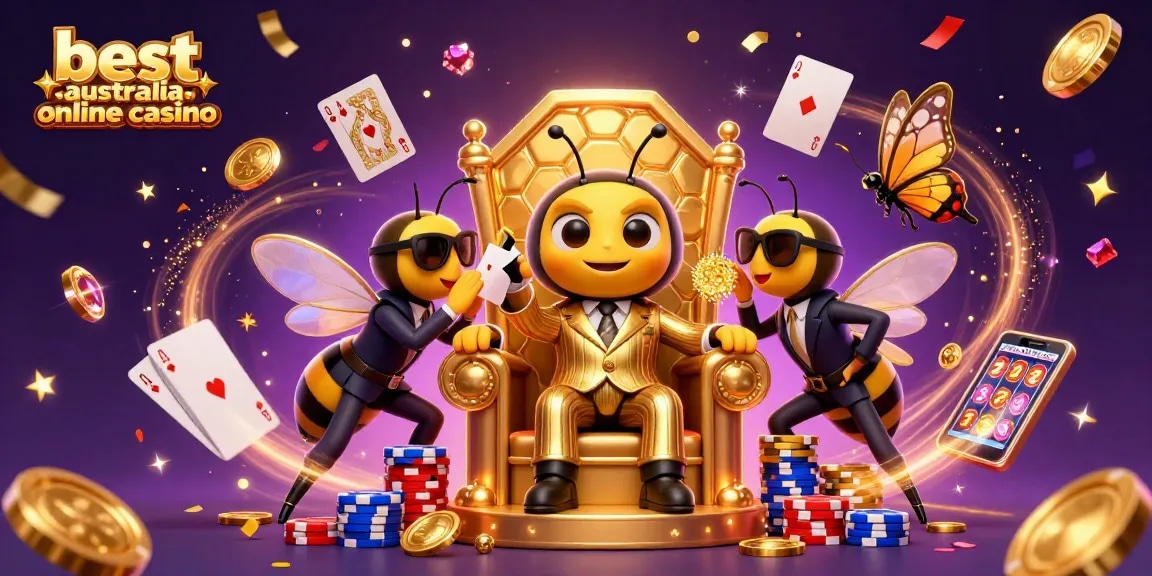 Engaging scene showcasing the best australia online casino with a mob boss and dynamic casino elements.
