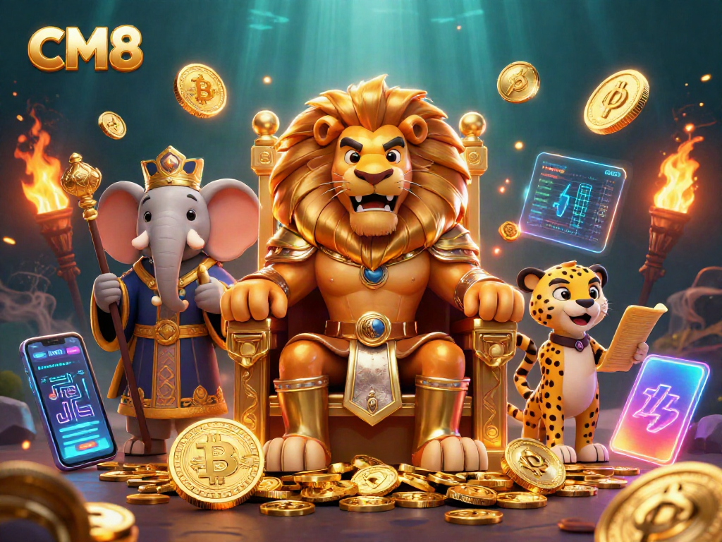 Experience CM8 thrills with a lion king, elephant adviser, and cheetah delivering jackpots and crypto gaming.
