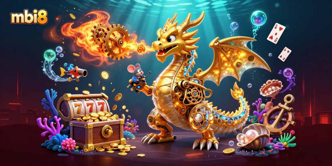 Join the thrilling action at mbi8 with a 3D golden dragon, jackpot slots, and vibrant underwater treasures.
