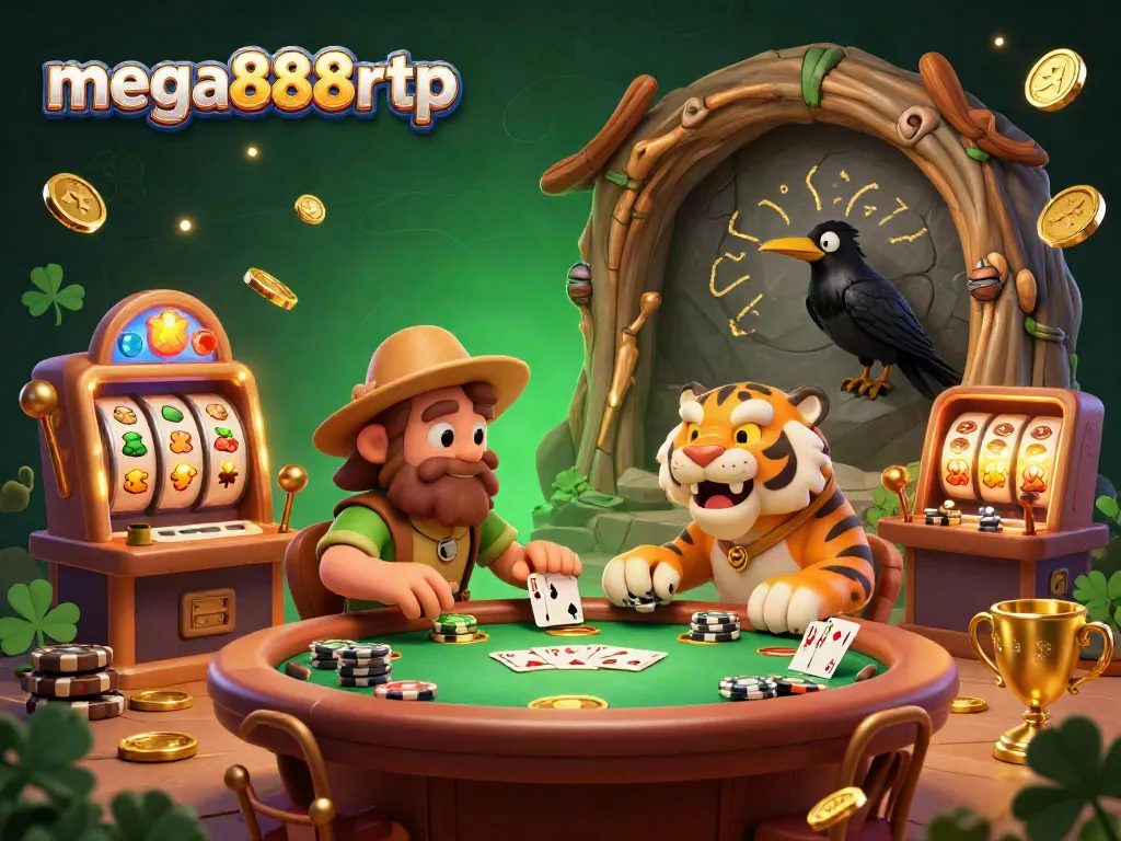 Mega888rtp players experiencing a thrilling prehistoric casino with innovative slot machines and dynamic gaming elements.