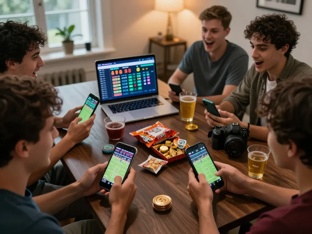 CM88 players engaging in exciting sports betting with live odds on their smartphones