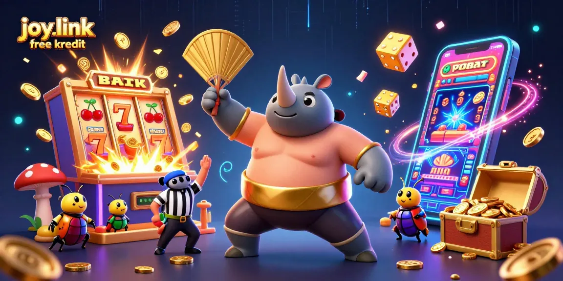 Experience the thrill of joy.link free kredit with a dazzling casino scene featuring captivating characters and exciting game elements.