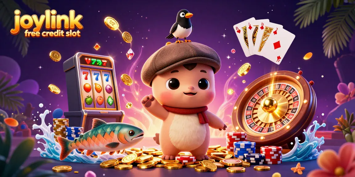 Experience the excitement of joylink free credit slot, featuring playful Nessie and sparkling casino elements.