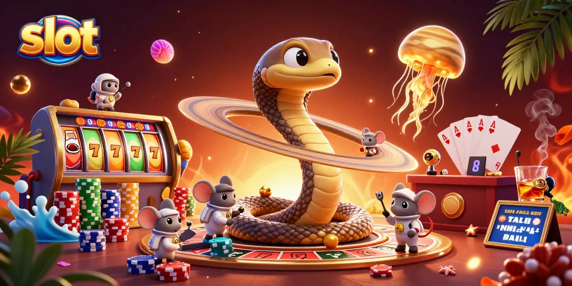 Engage with thrilling slot action in a vivid 3D casino scene featuring dynamic characters and elements.