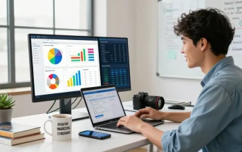 Melihat GEGESLOT di ruang kerja pemasaran digital yang kreatif dan dinamis.